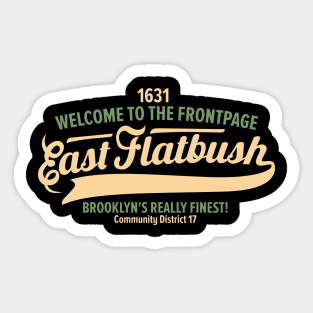 New York Brooklyn - East Flatbush Brooklyn Schriftzug - East Flatbush Logo Sticker